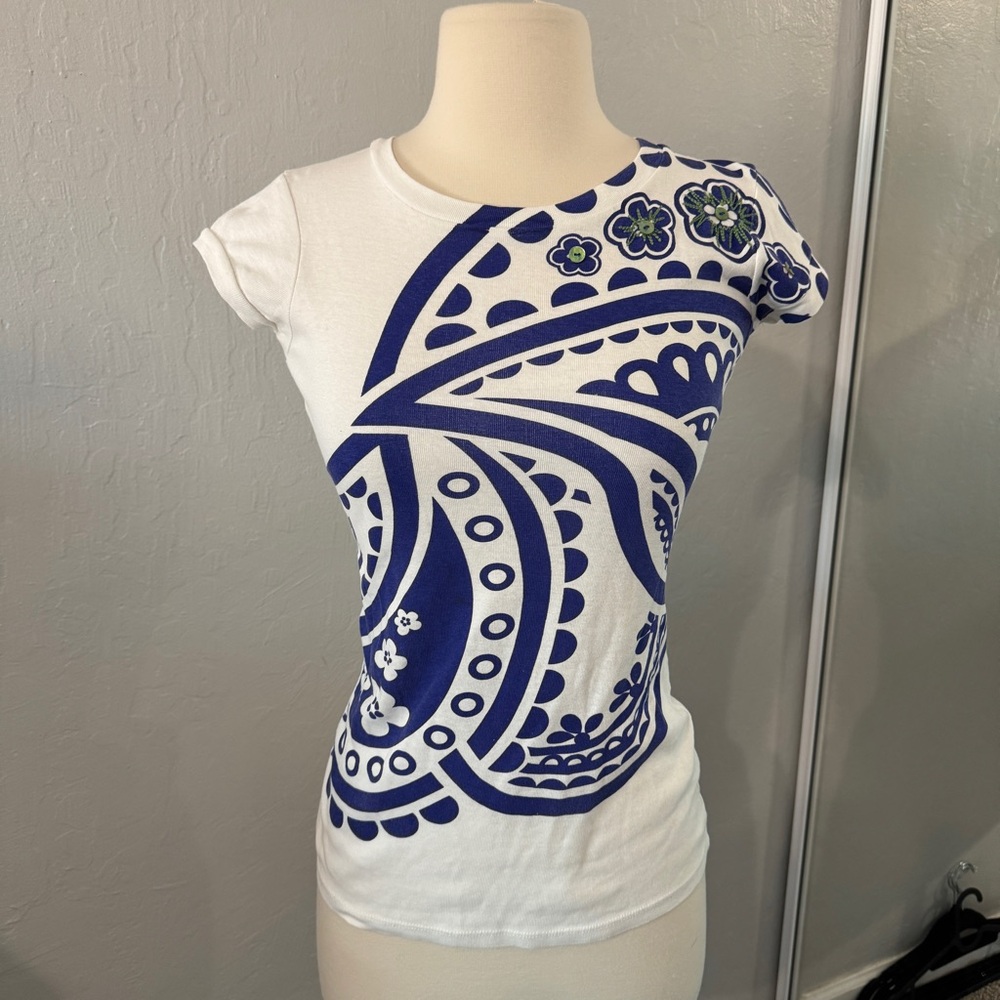 Cute Y2K Floral Tee